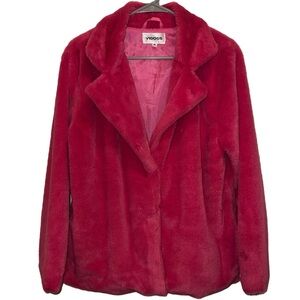 Vigoss Hot Pink Faux Fur Teddy Jacket- Size M- NWOT